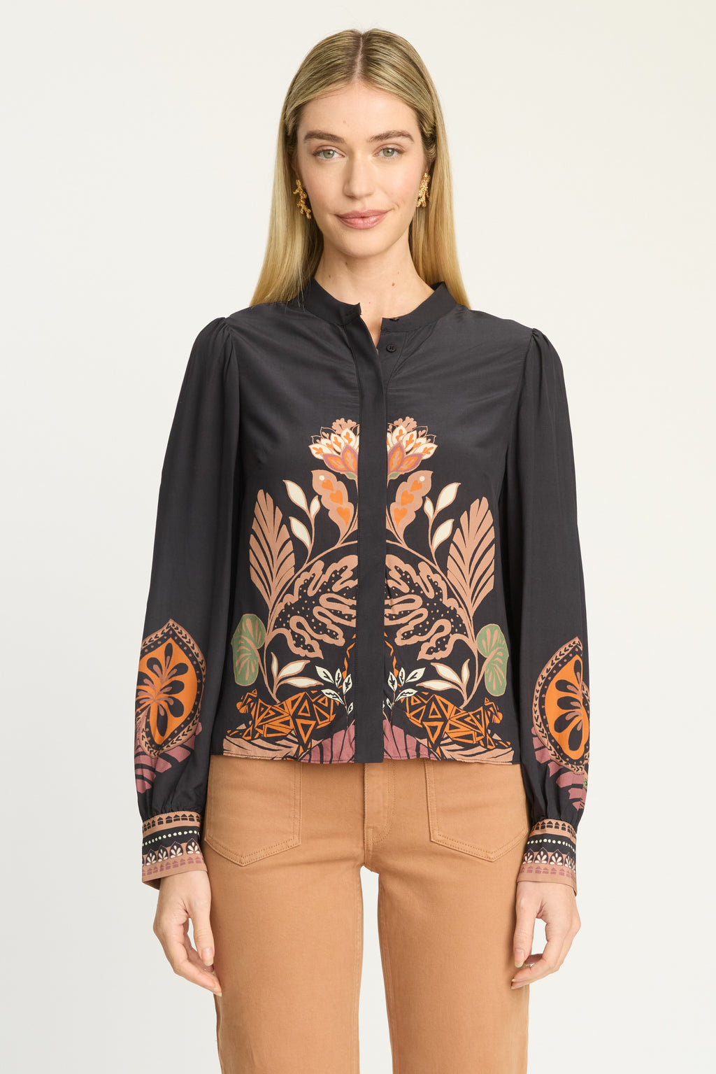 Caballero Riley Top in Crouching Cheetah Black