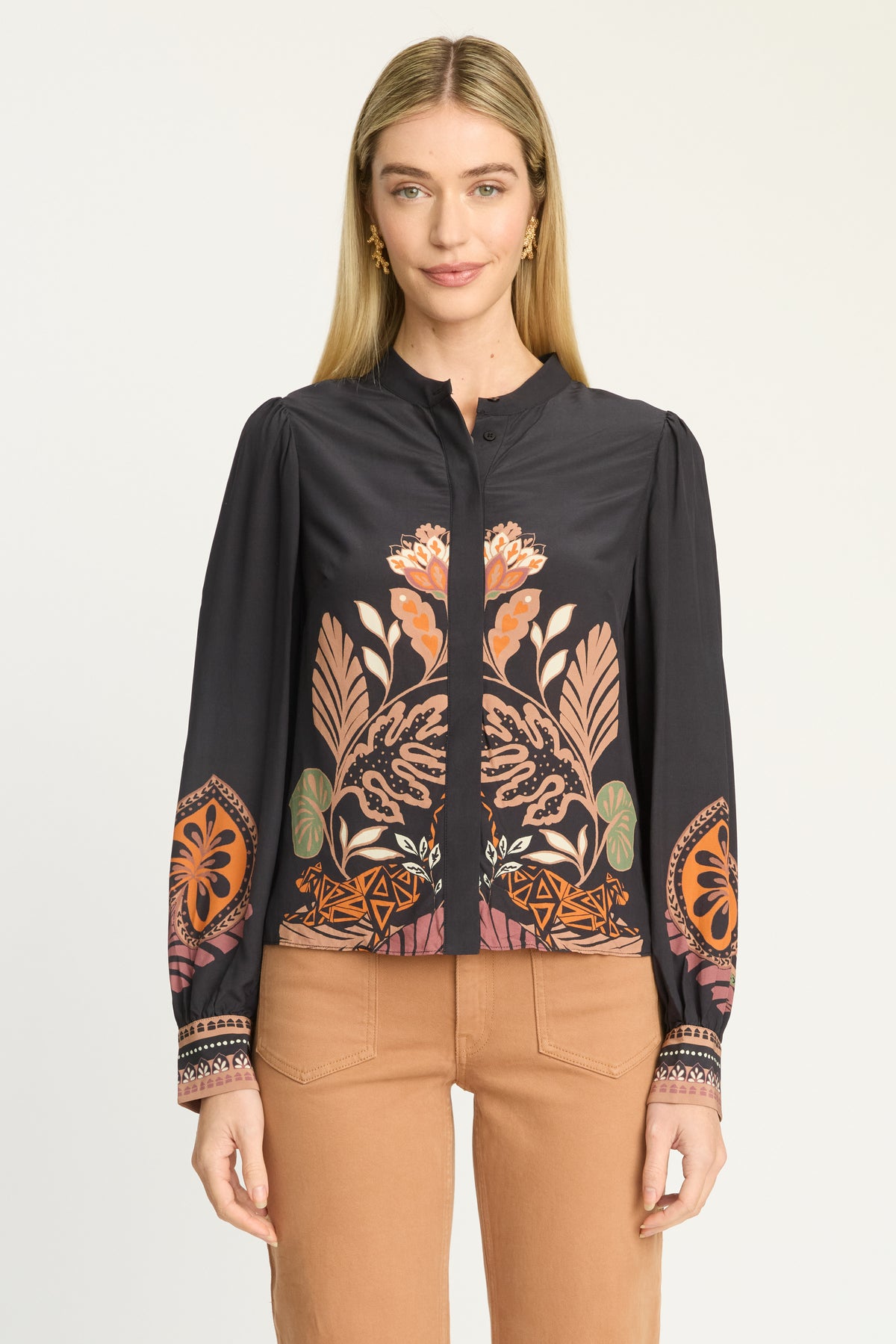 Caballero Riley Top in Crouching Cheetah Black