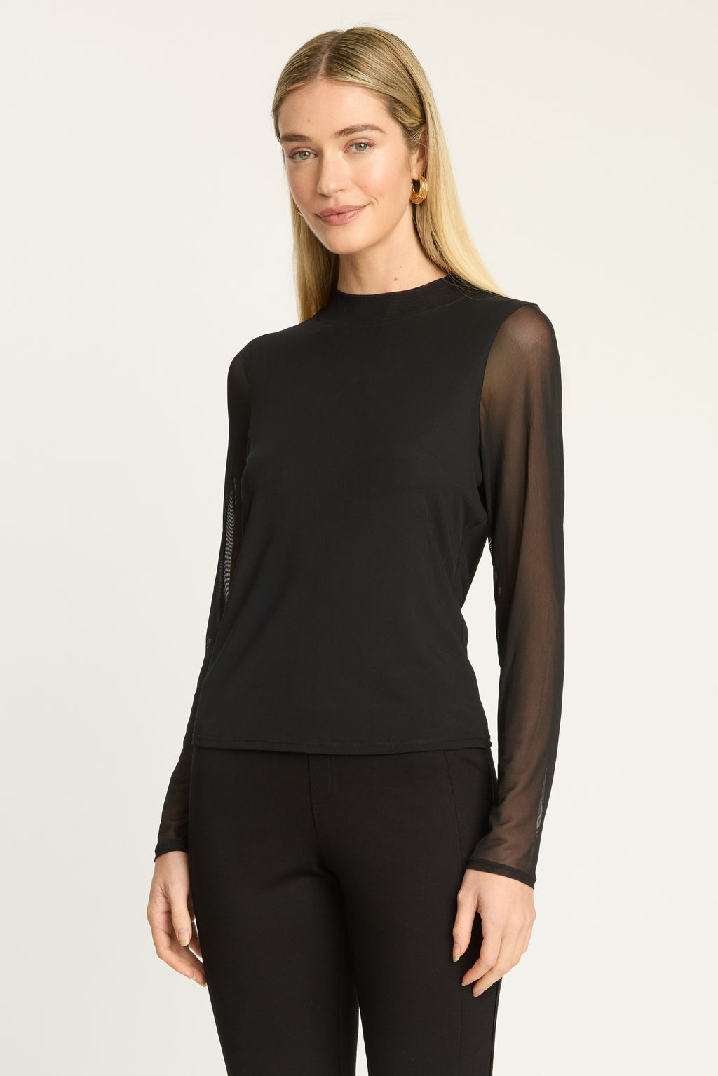 Caballero Marta Top in Black Powermesh