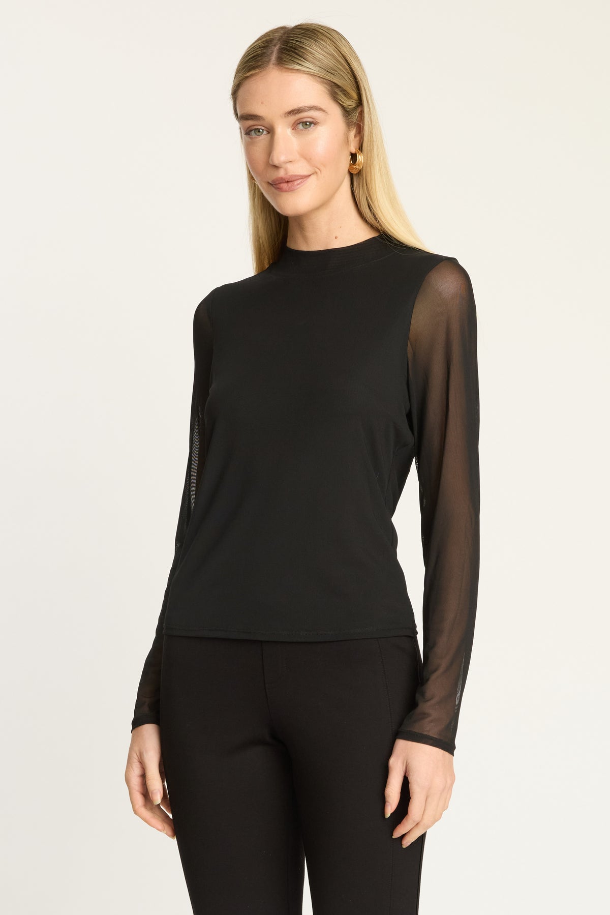 Caballero Marta Top in Black Powermesh
