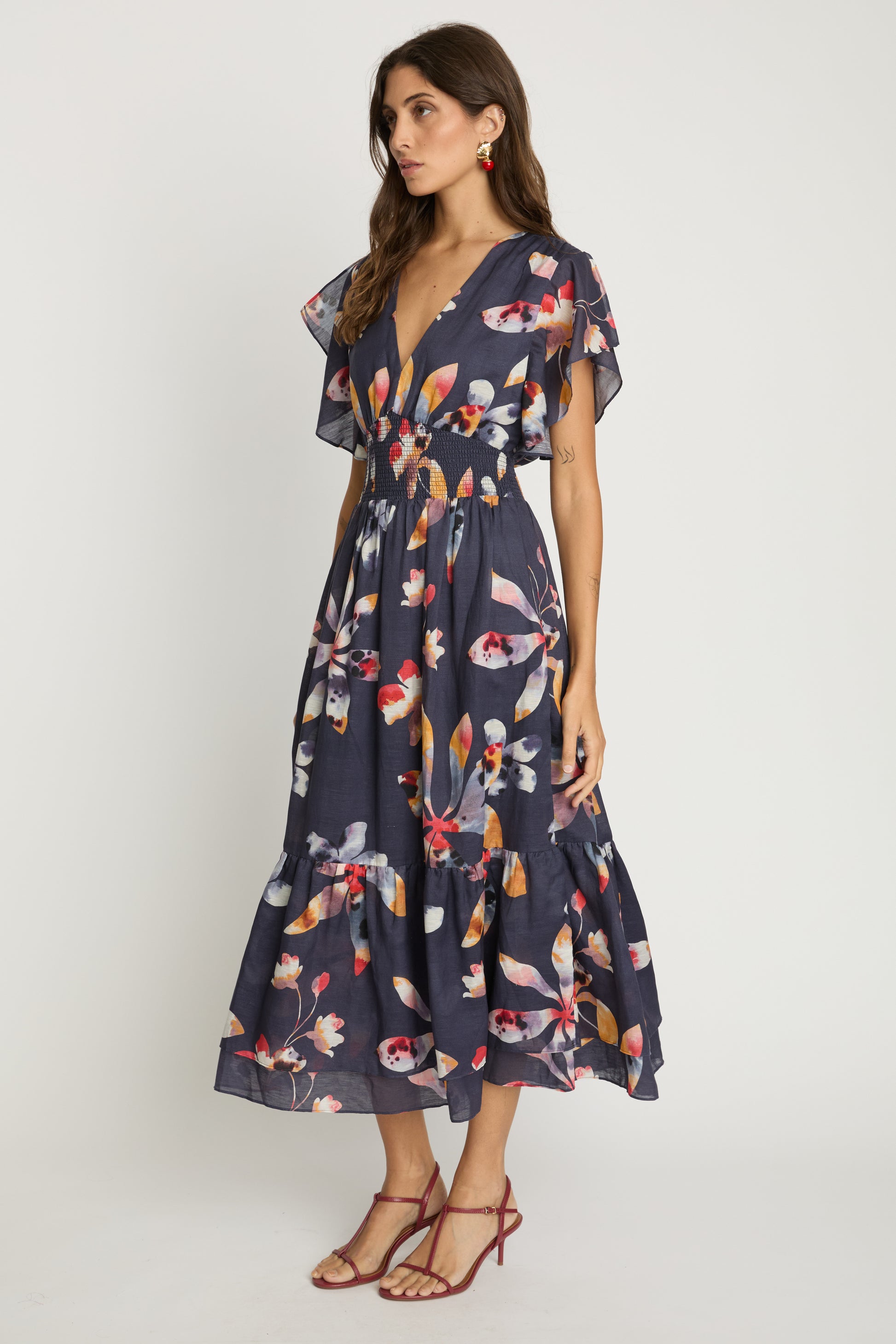 Caballero Blakely Dress in Watercolor Bloom