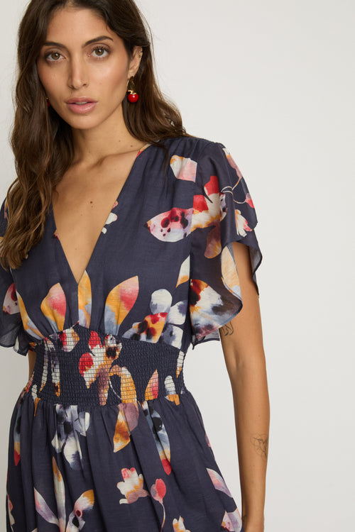 Caballero Blakely Dress in Watercolor Bloom