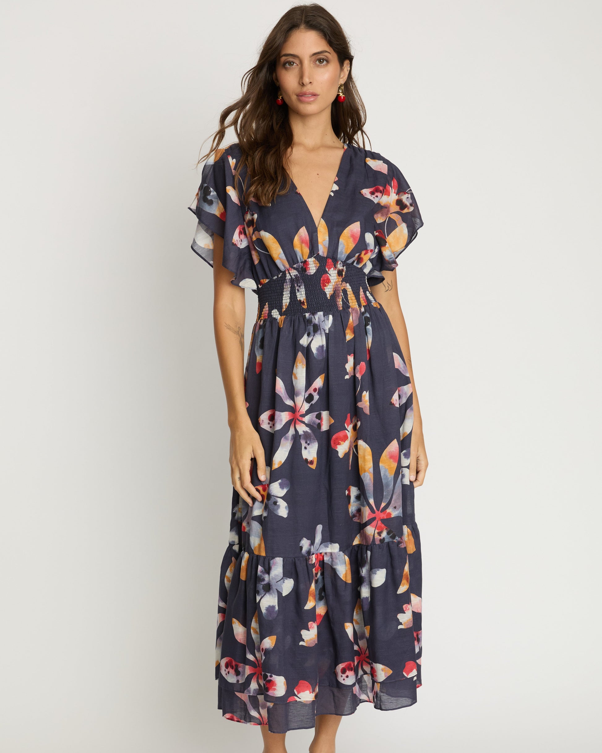 Caballero Blakely Dress in Watercolor Bloom