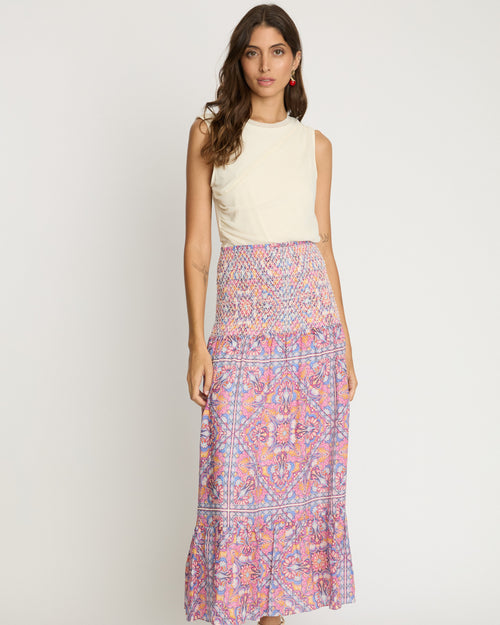 Caballero Chablis Skirt in Petal Tapestry