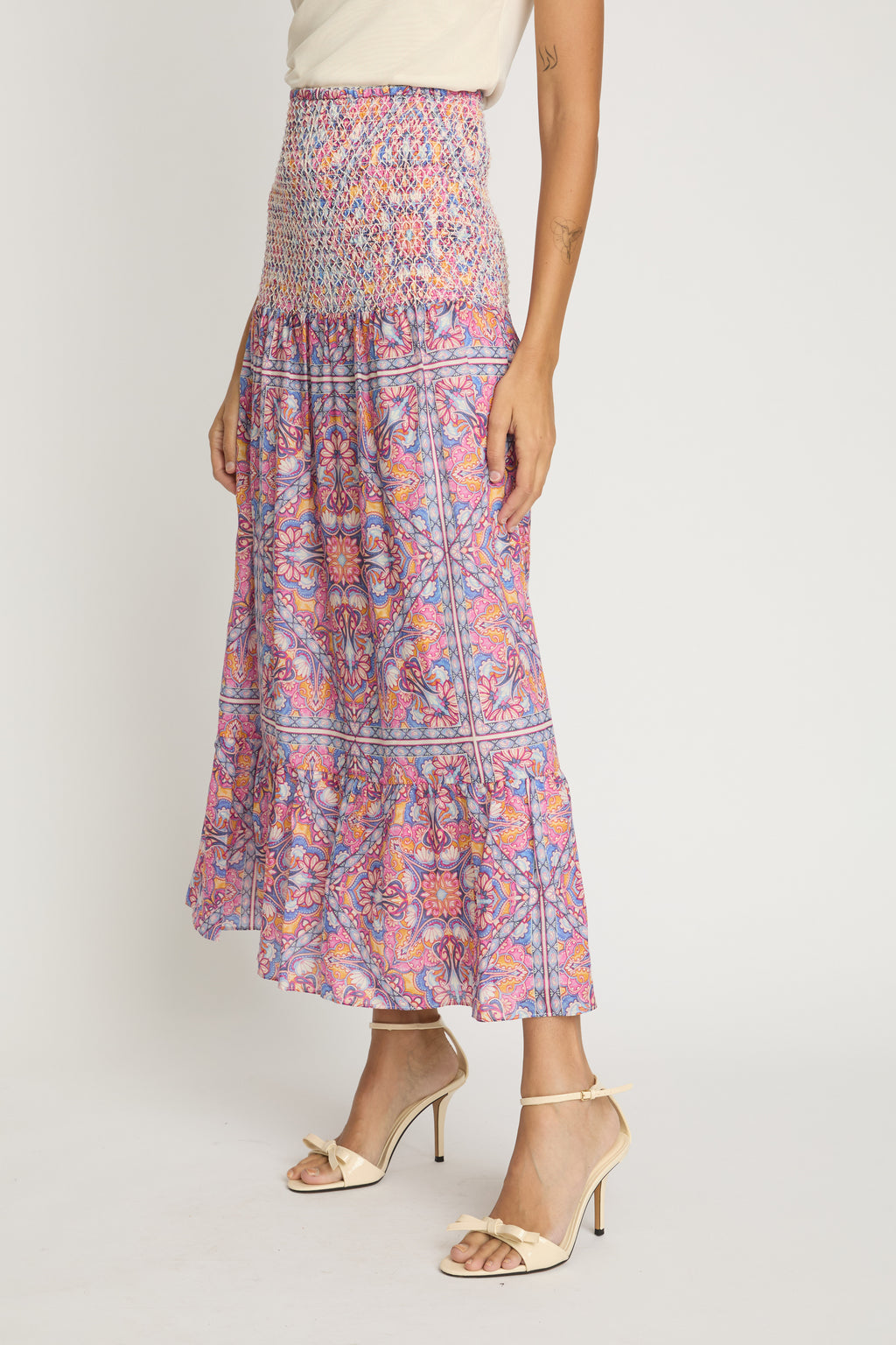 Caballero Chablis Skirt in Petal Tapestry