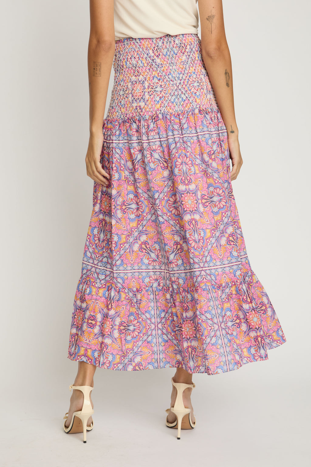 Caballero Chablis Skirt in Petal Tapestry