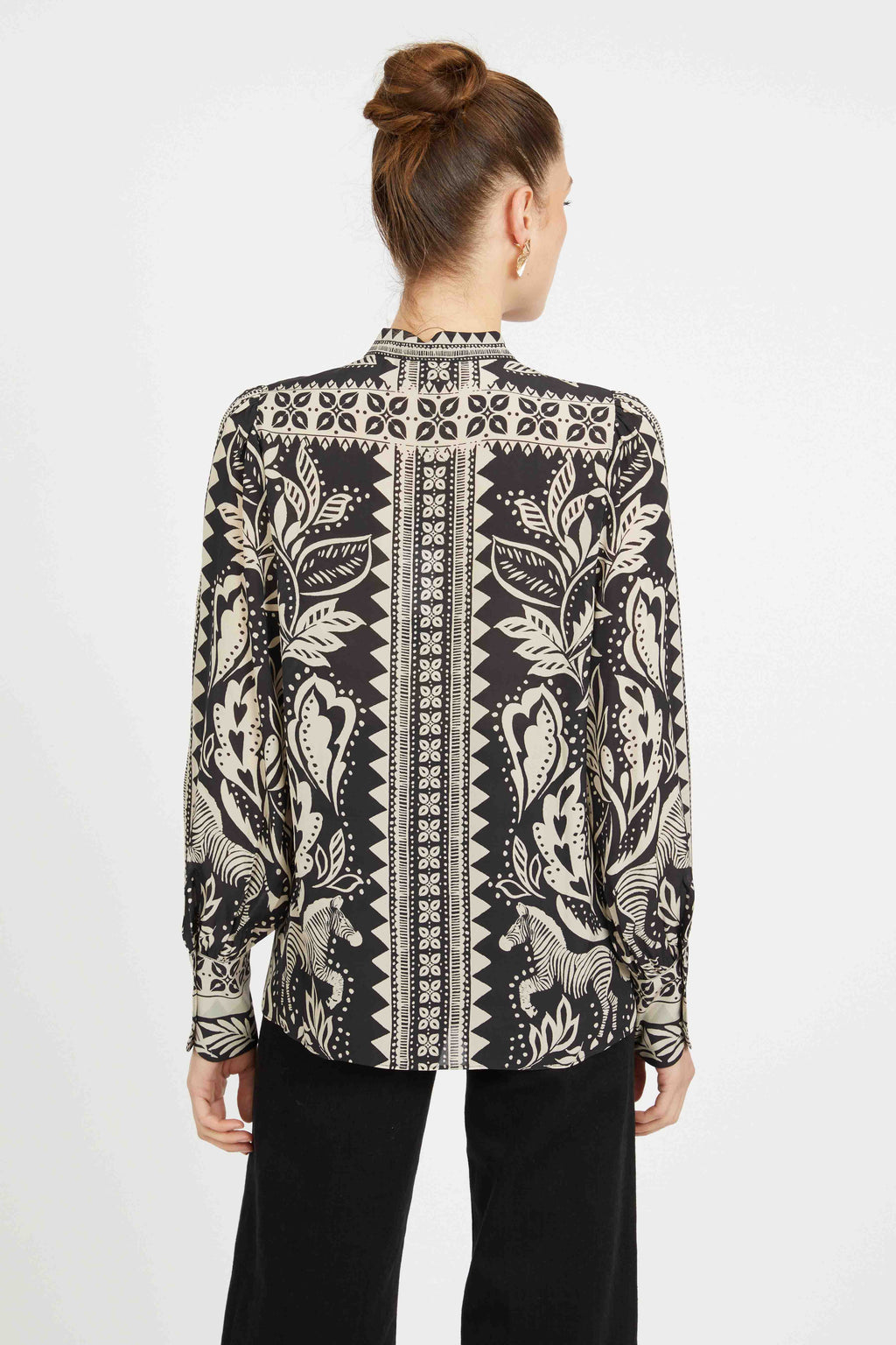 Caballero Riley Top in Zebra Fern