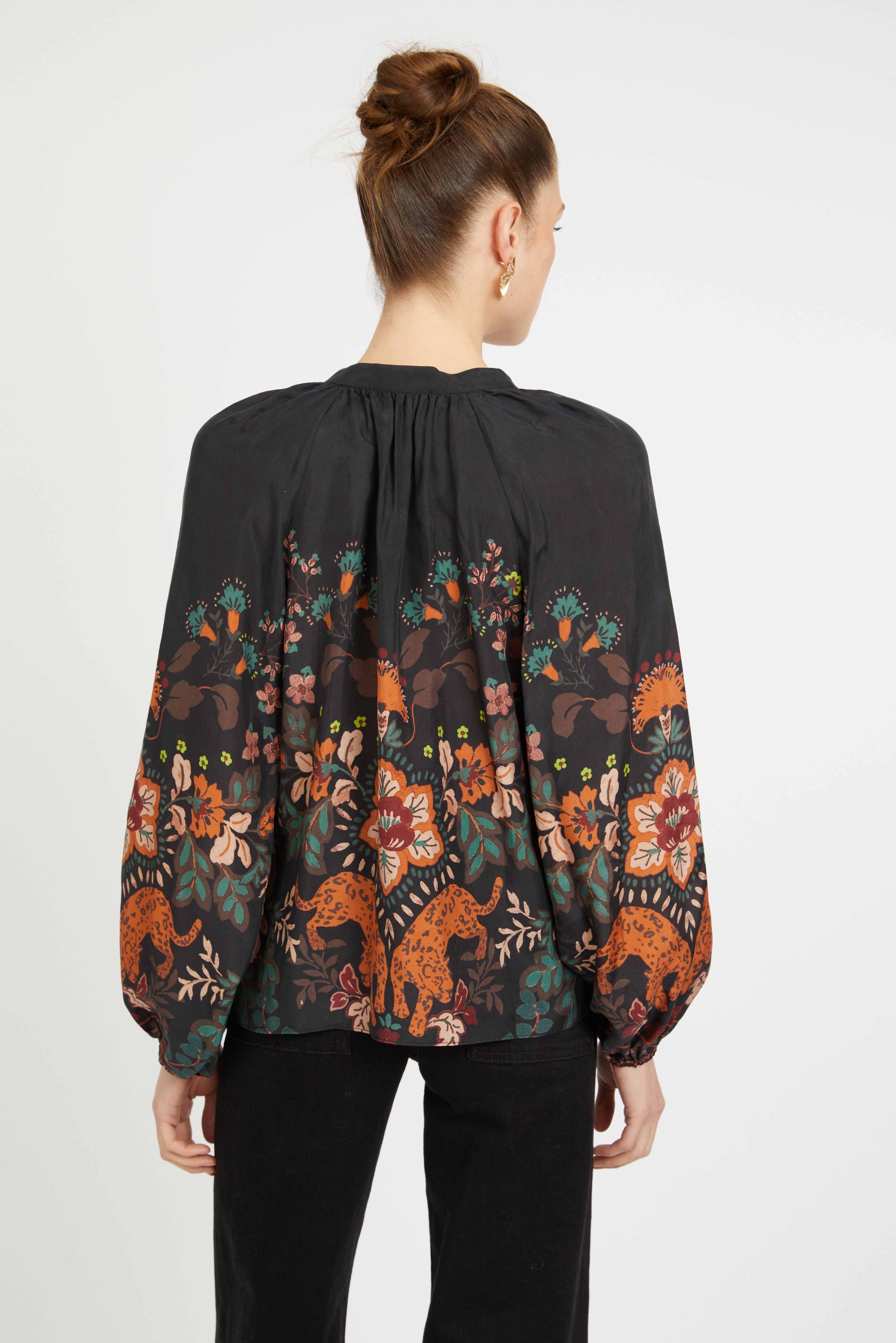 Caballero Sophie Top in Leopard Peony