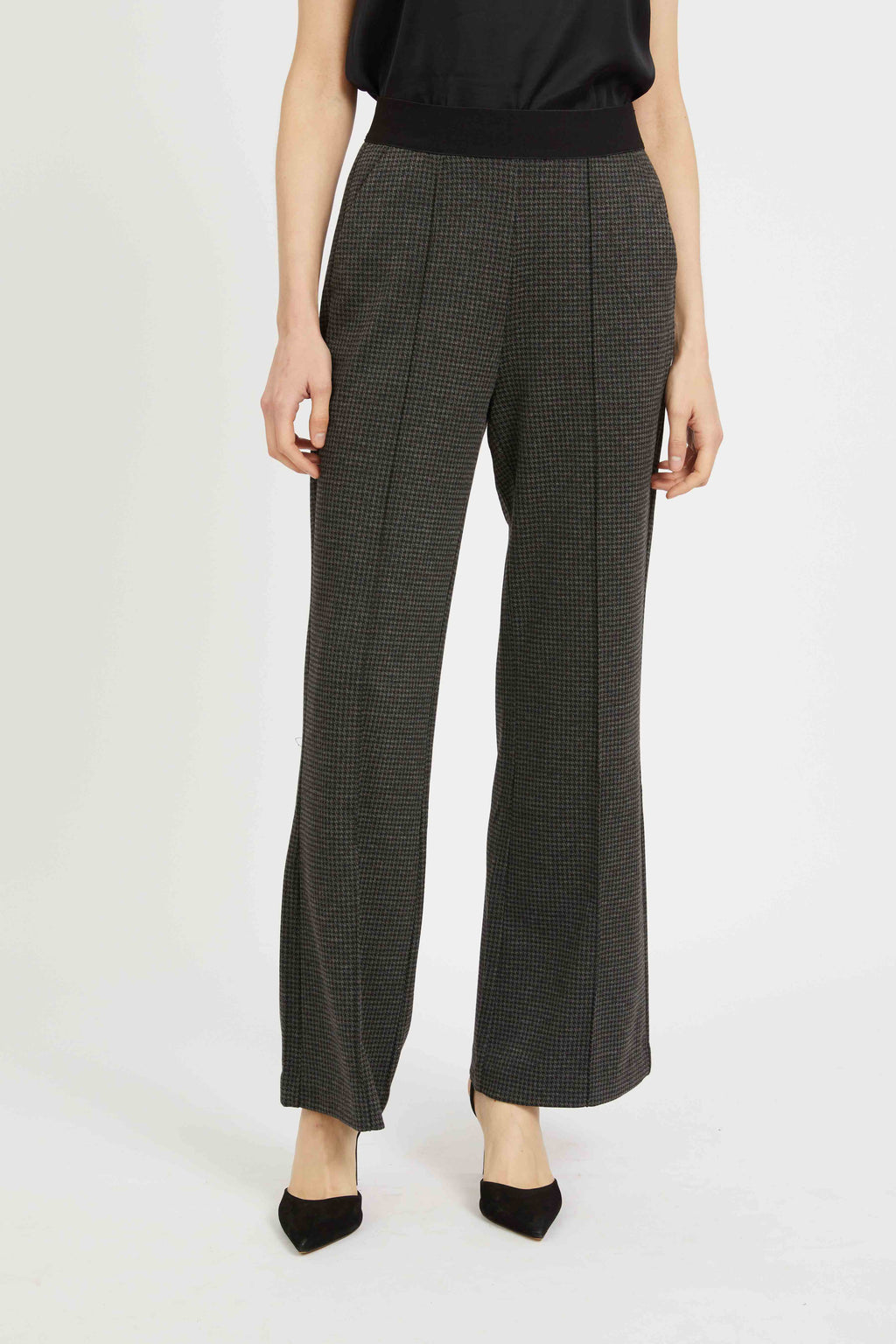 Caballero Cory Pant in Grey Houndstooth