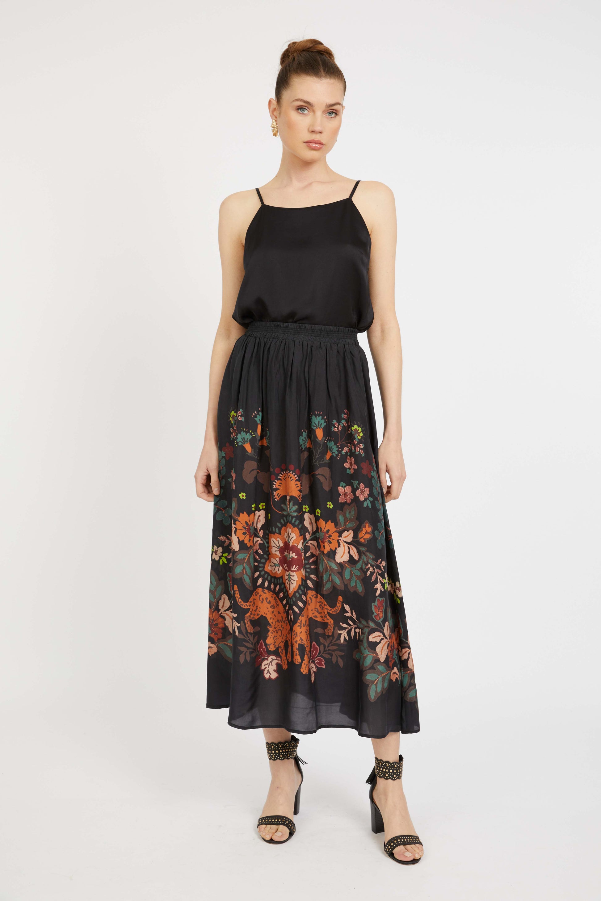 Caballero Neyla Skirt in Leopard Peony