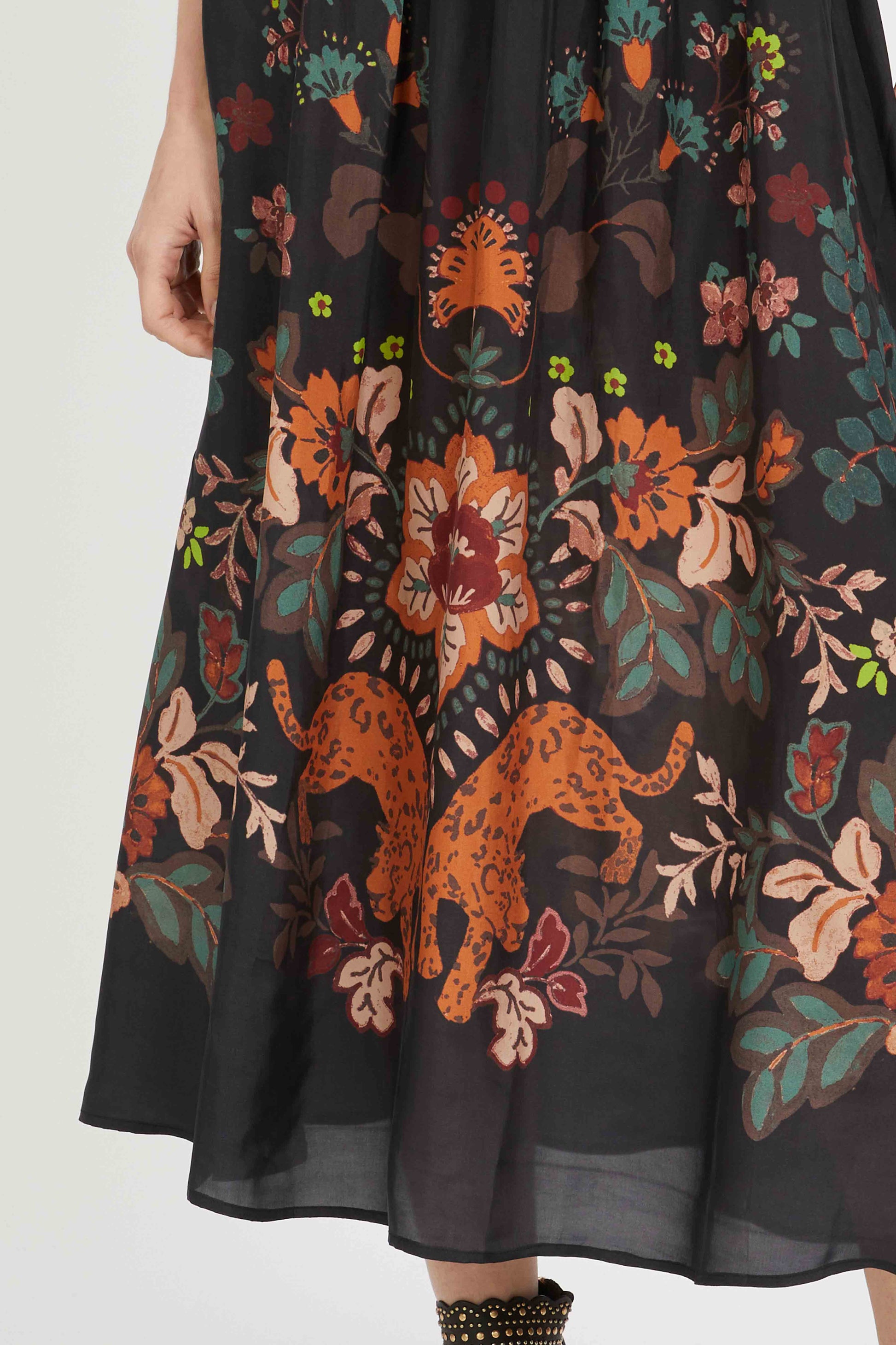 Caballero Neyla Skirt in Leopard Peony