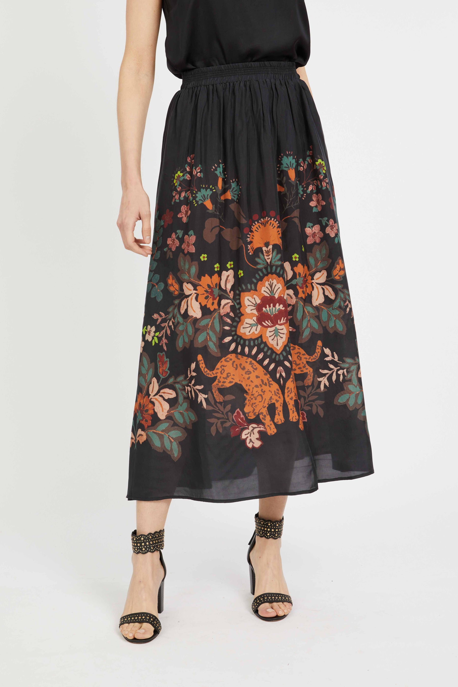 Caballero Neyla Skirt in Leopard Peony