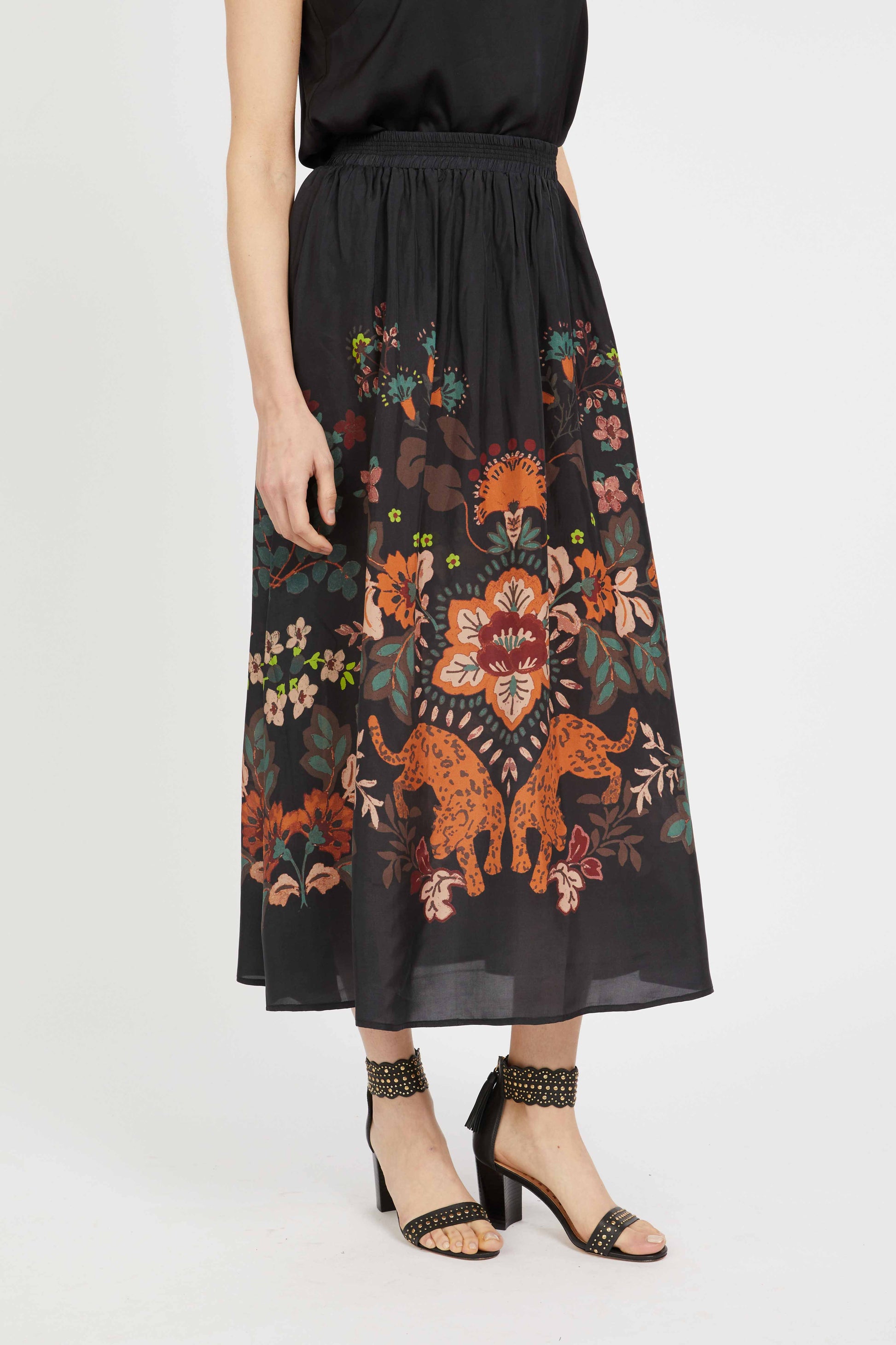 Caballero Neyla Skirt in Leopard Peony