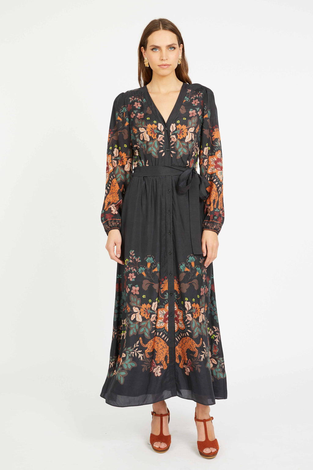 Caballero Molly Dress in Leopard Peony