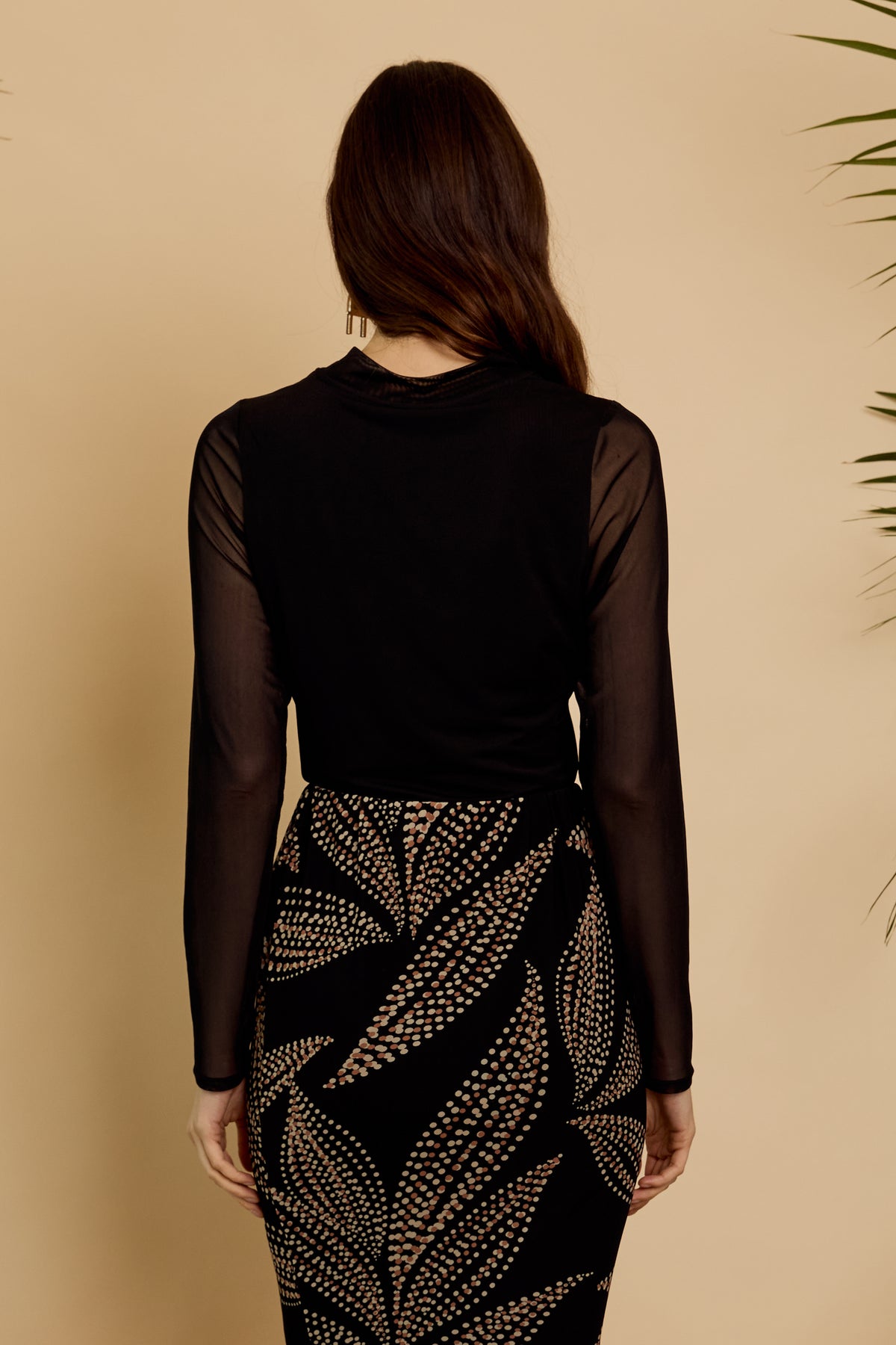 Caballero Marta Top in Black Powermesh