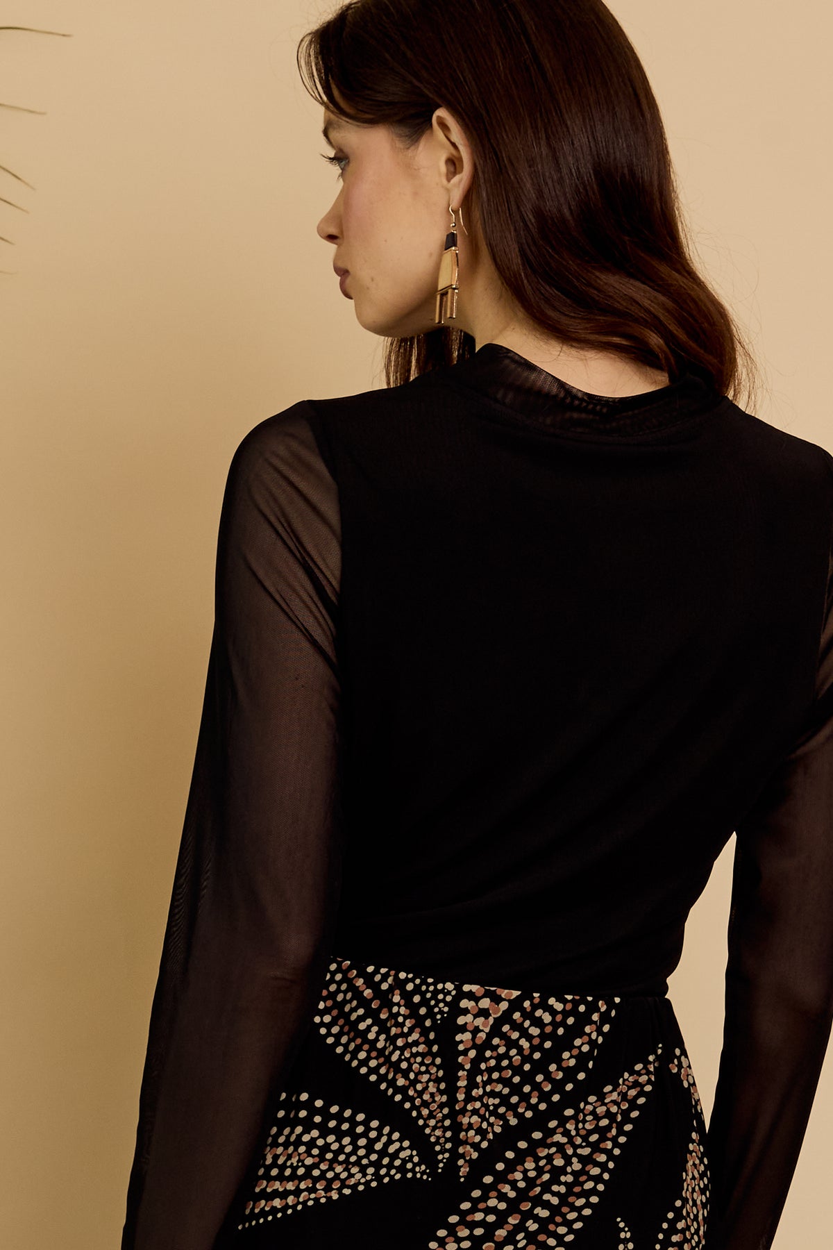 Caballero Marta Top in Black Powermesh