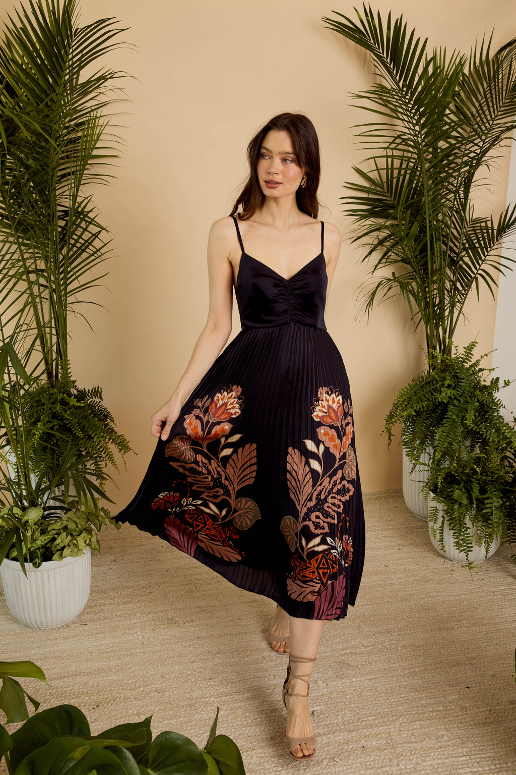 Caballero Donna Dress in Crouching Cheetah Black