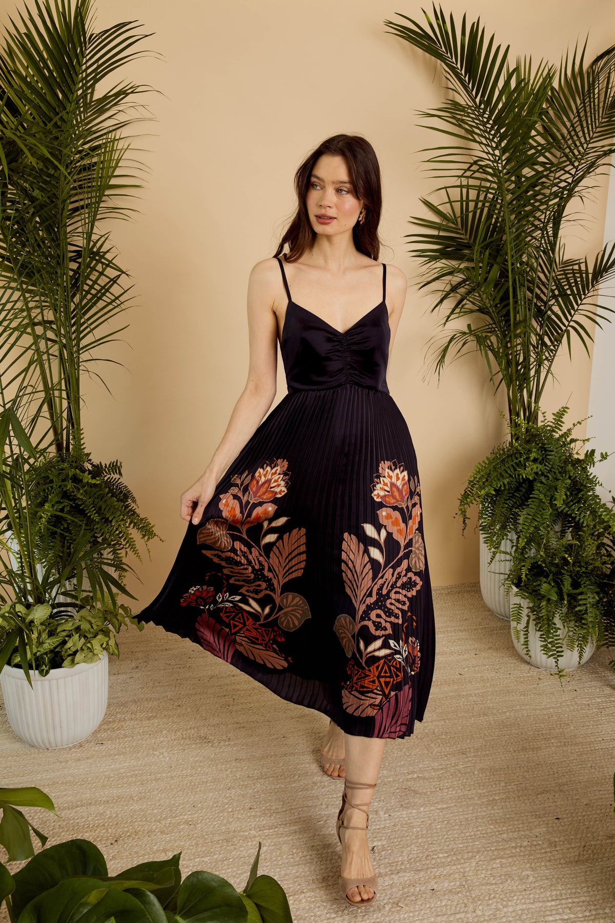 Caballero Donna Dress in Crouching Cheetah Black