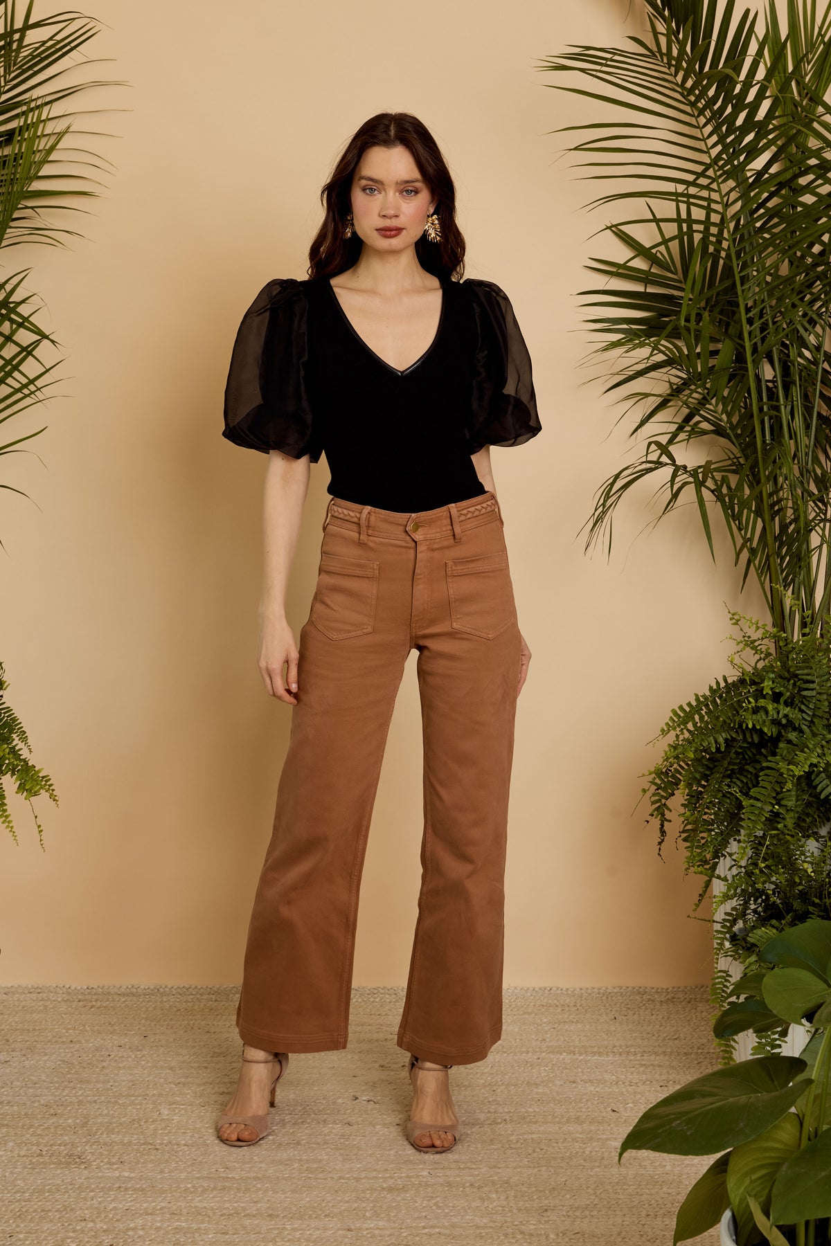 Caballero Bako Reversible Blouse in Black