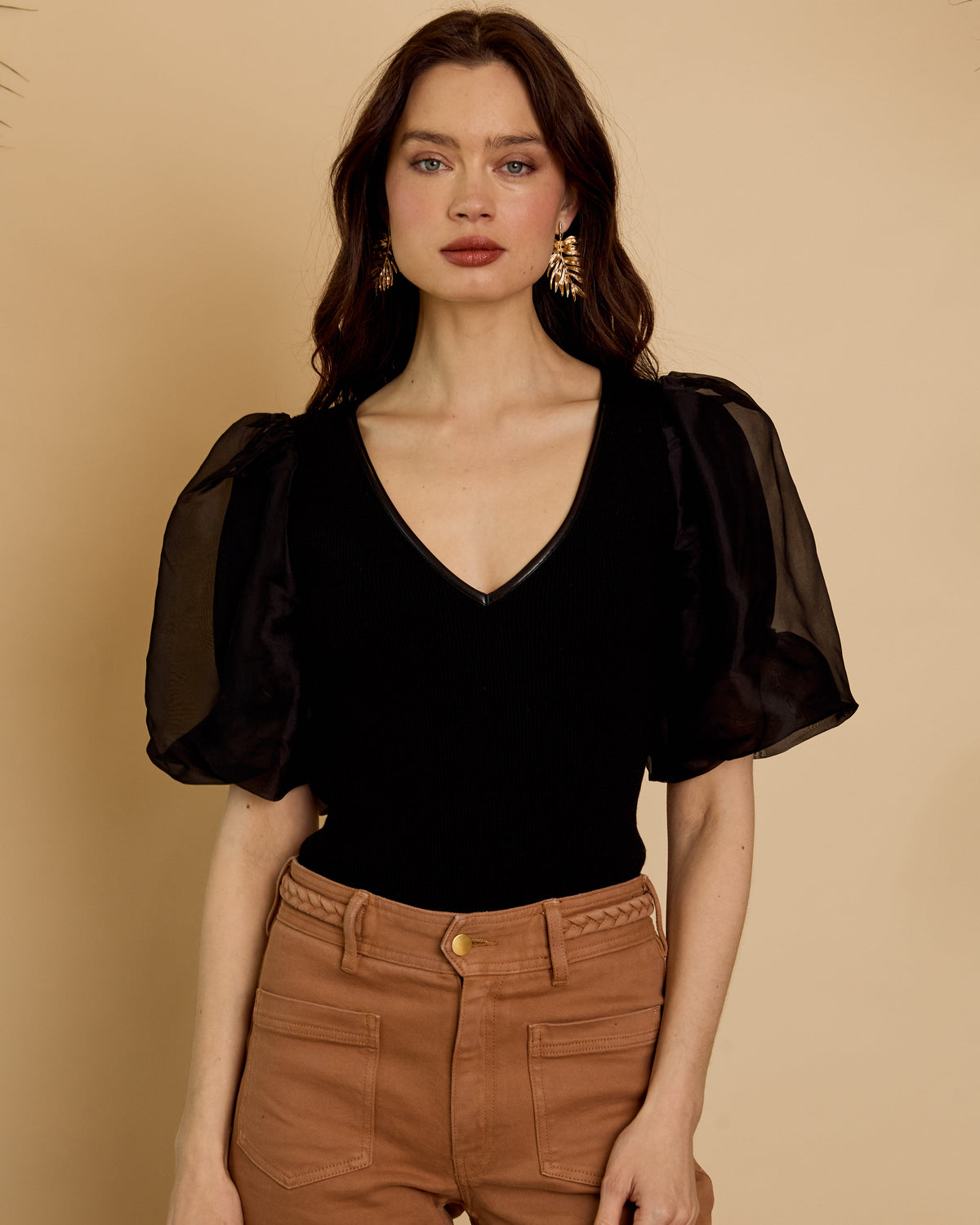 Caballero Bako Reversible Blouse in Black