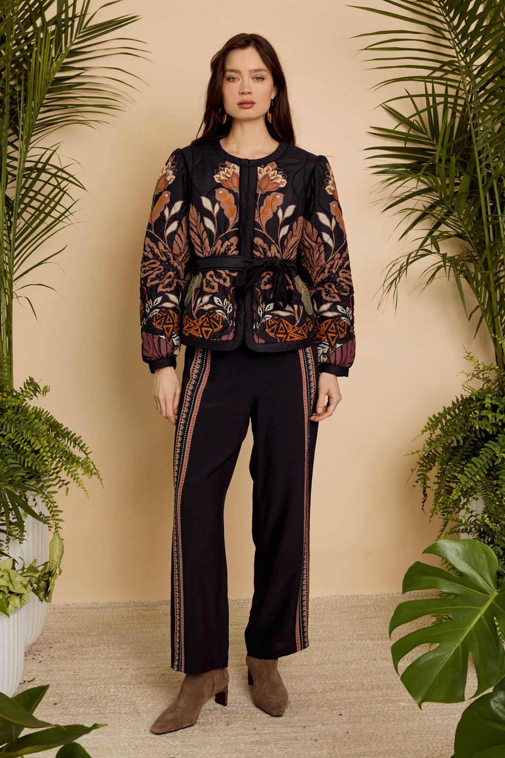 Caballero Ember Reversible Jacket in Crouching Cheetah Black