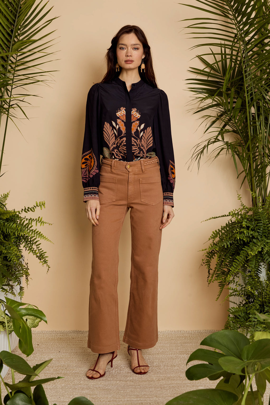 Caballero Riley Top in Crouching Cheetah Black