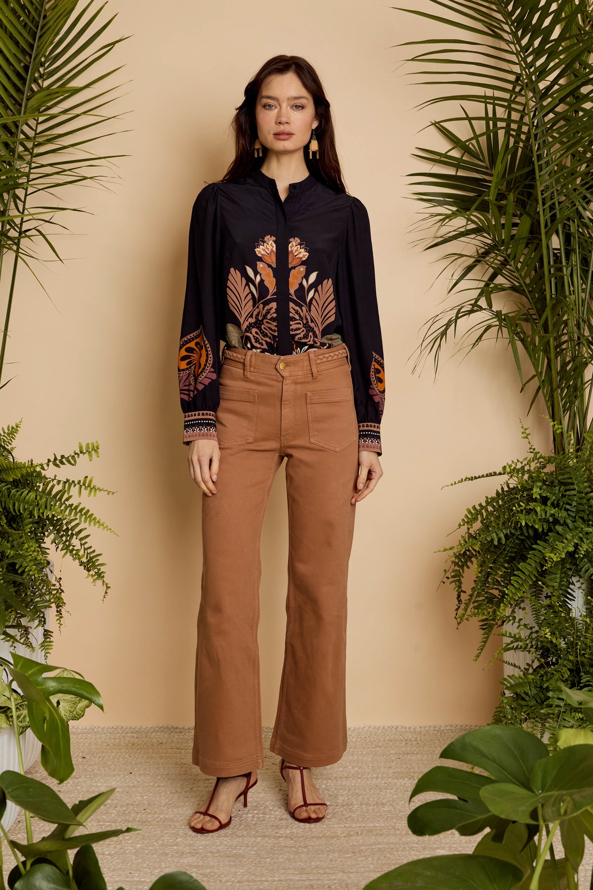 Caballero Riley Top in Crouching Cheetah Black