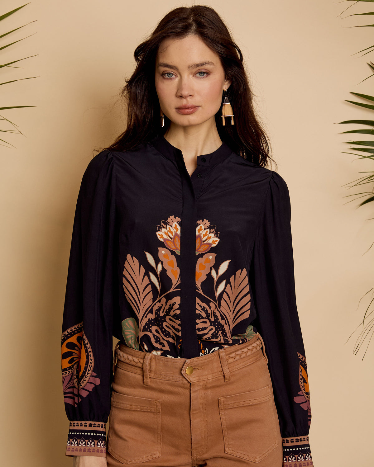 Caballero Riley Top in Crouching Cheetah Black