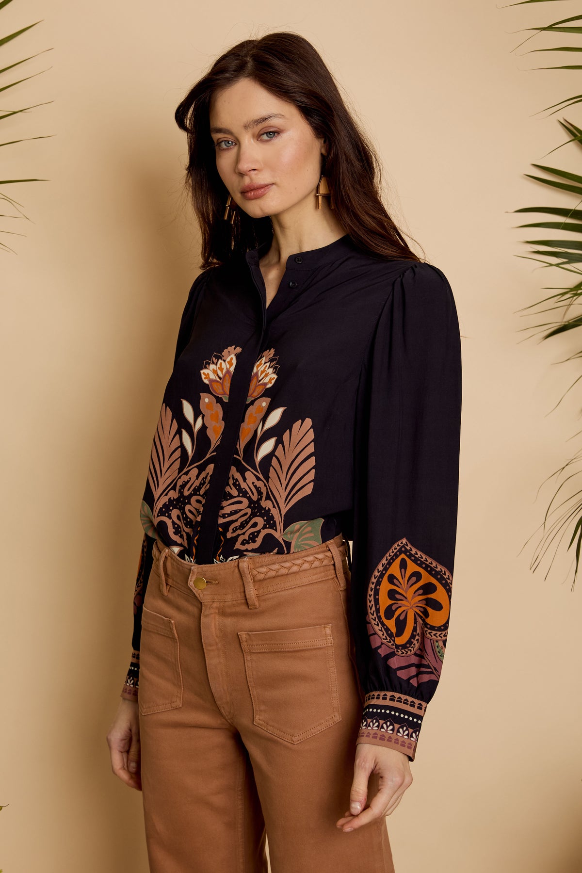 Caballero Riley Top in Crouching Cheetah Black