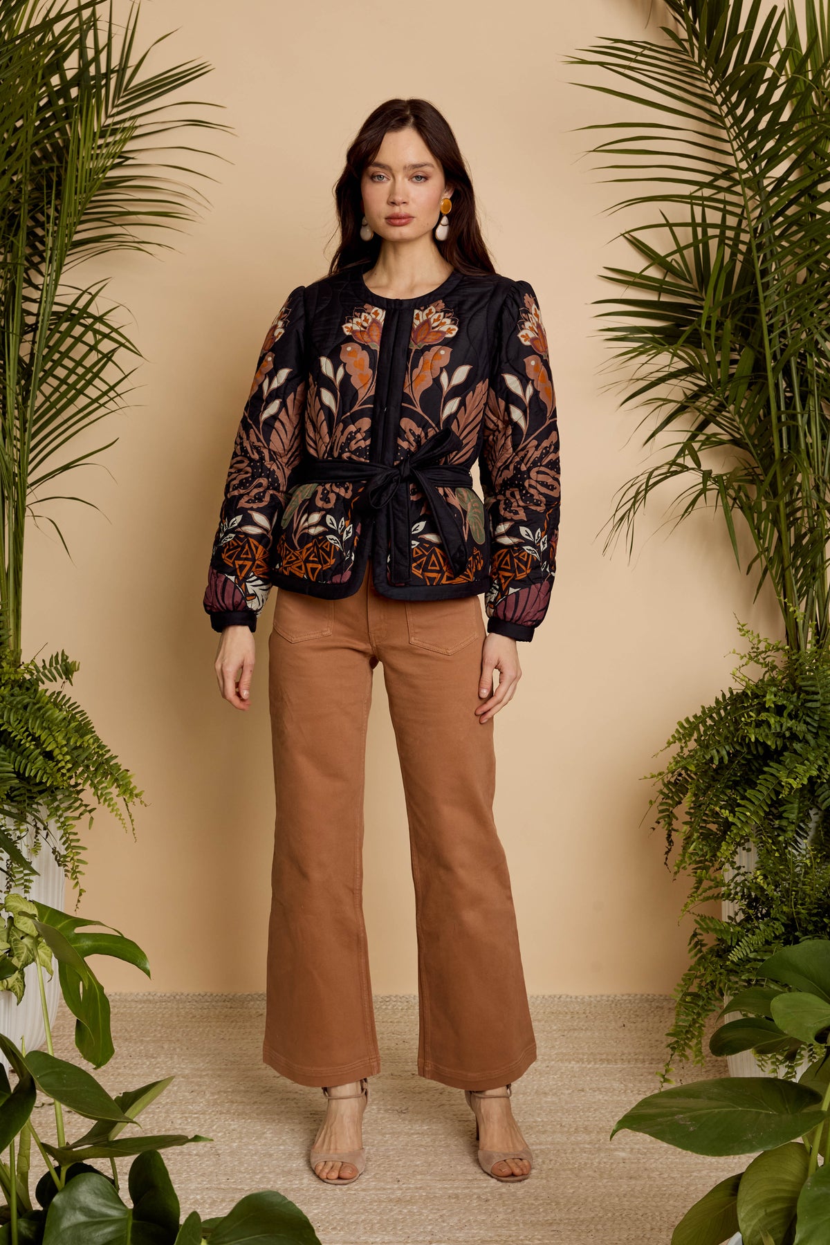 Caballero Ember Reversible Jacket in Crouching Cheetah Black