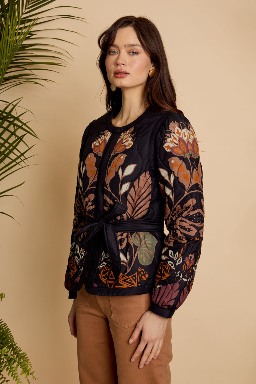 Caballero Ember Reversible Jacket in Crouching Cheetah Black
