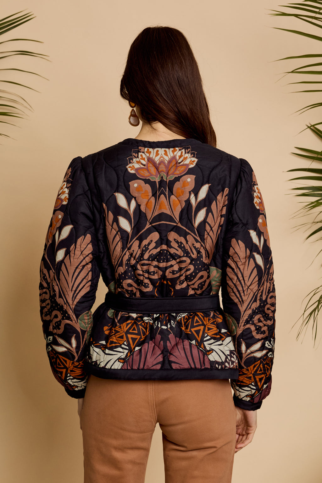 Caballero Ember Reversible Jacket in Crouching Cheetah Black