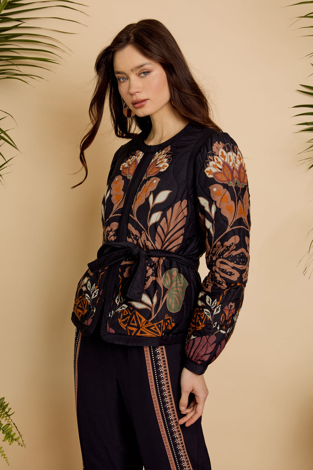 Caballero Ember Reversible Jacket in Crouching Cheetah Black