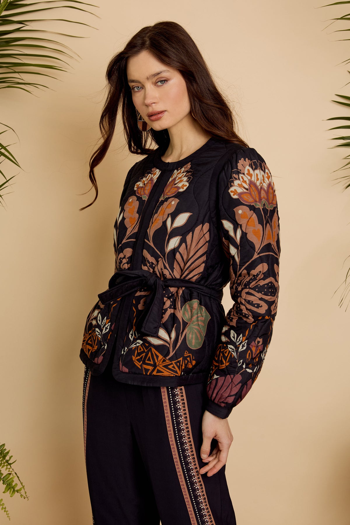 Caballero Ember Reversible Jacket in Crouching Cheetah Black