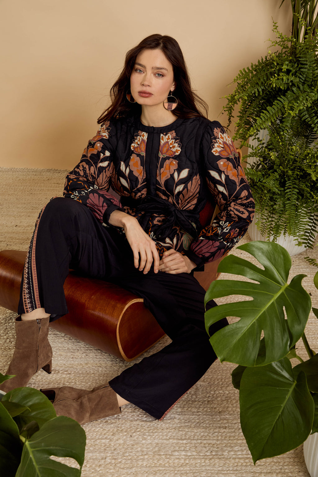 Caballero Ember Reversible Jacket in Crouching Cheetah Black