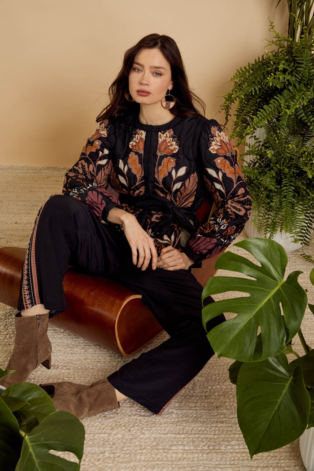 Caballero Ember Reversible Jacket in Crouching Cheetah Black