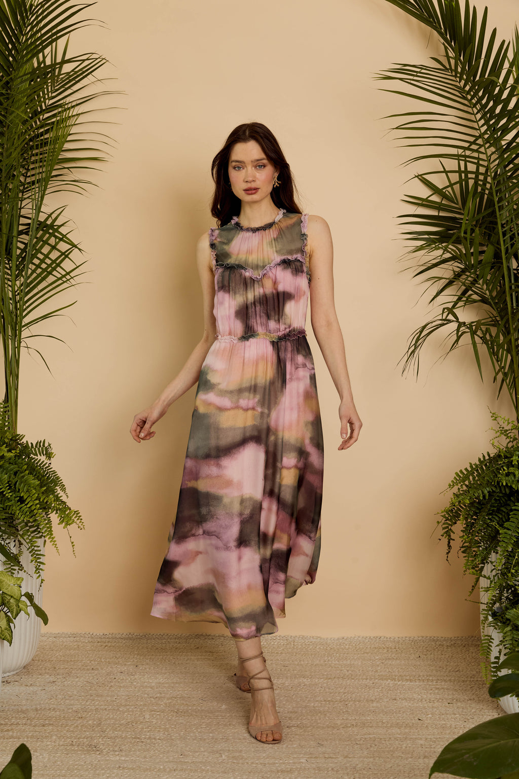 Caballero Naima Dress in Rose Grass Haze