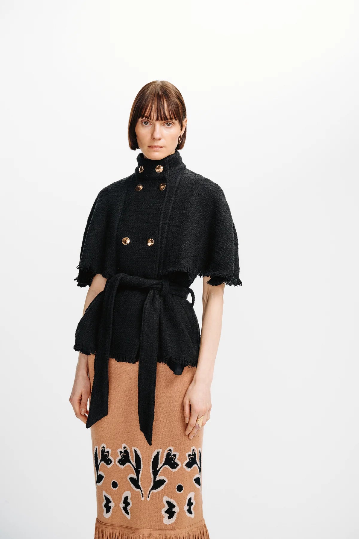 Carolina K Brio Cape in Black