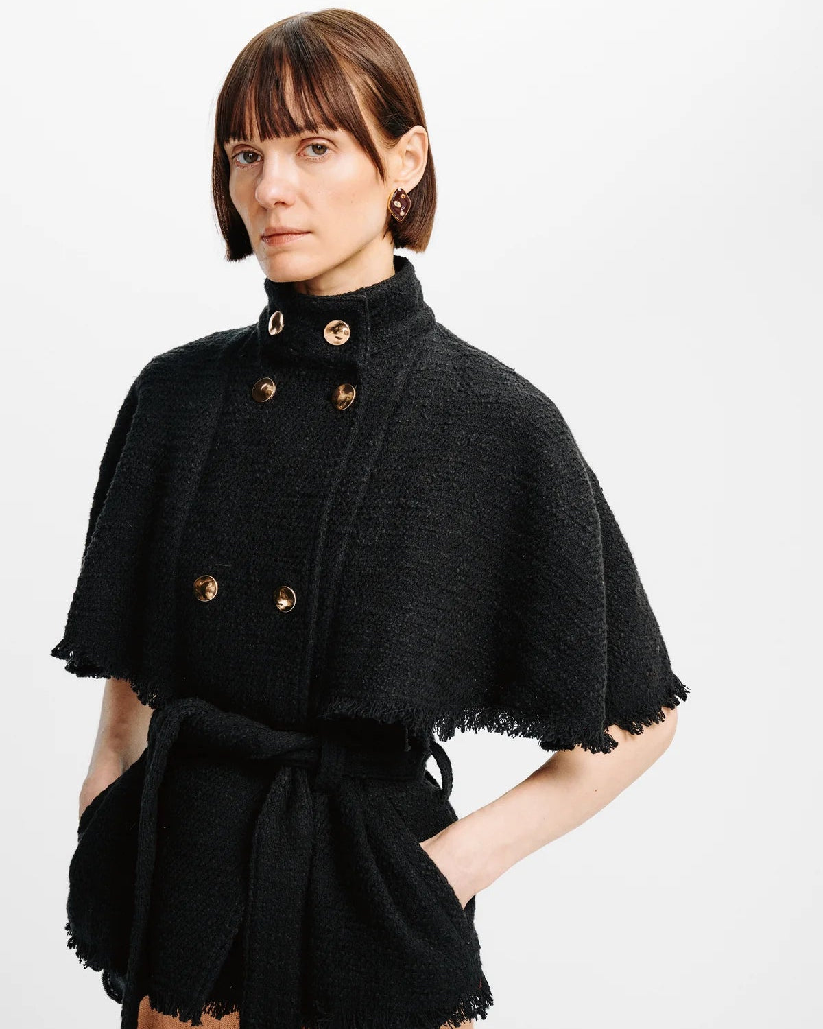 Carolina K Brio Cape in Black