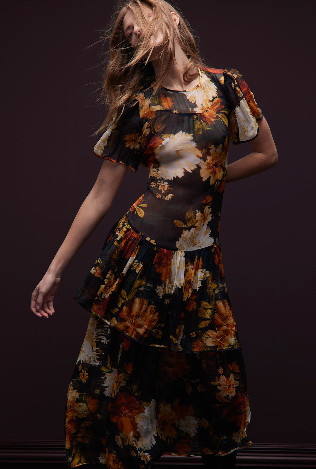 Christy Lynn Mallories Dress in Amber Glow
