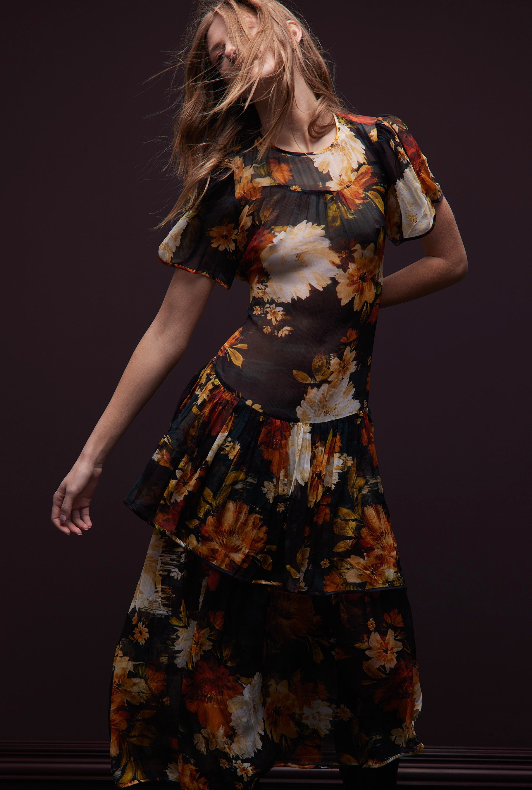 Christy Lynn Mallories Dress in Amber Glow