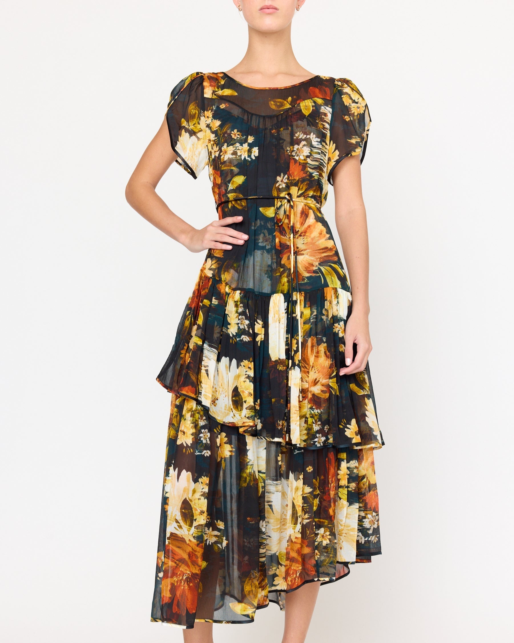 Christy Lynn Mallories Dress in Amber Glow