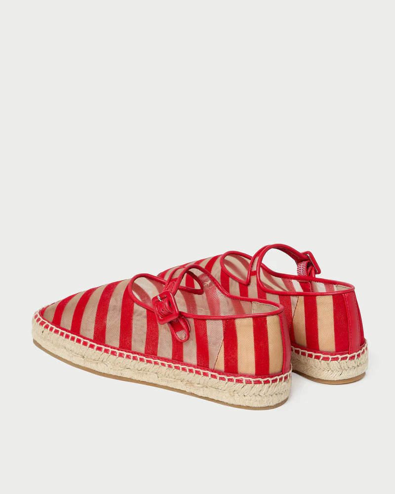 Loeffler Randall Clover Espadrille in Red/Caramel