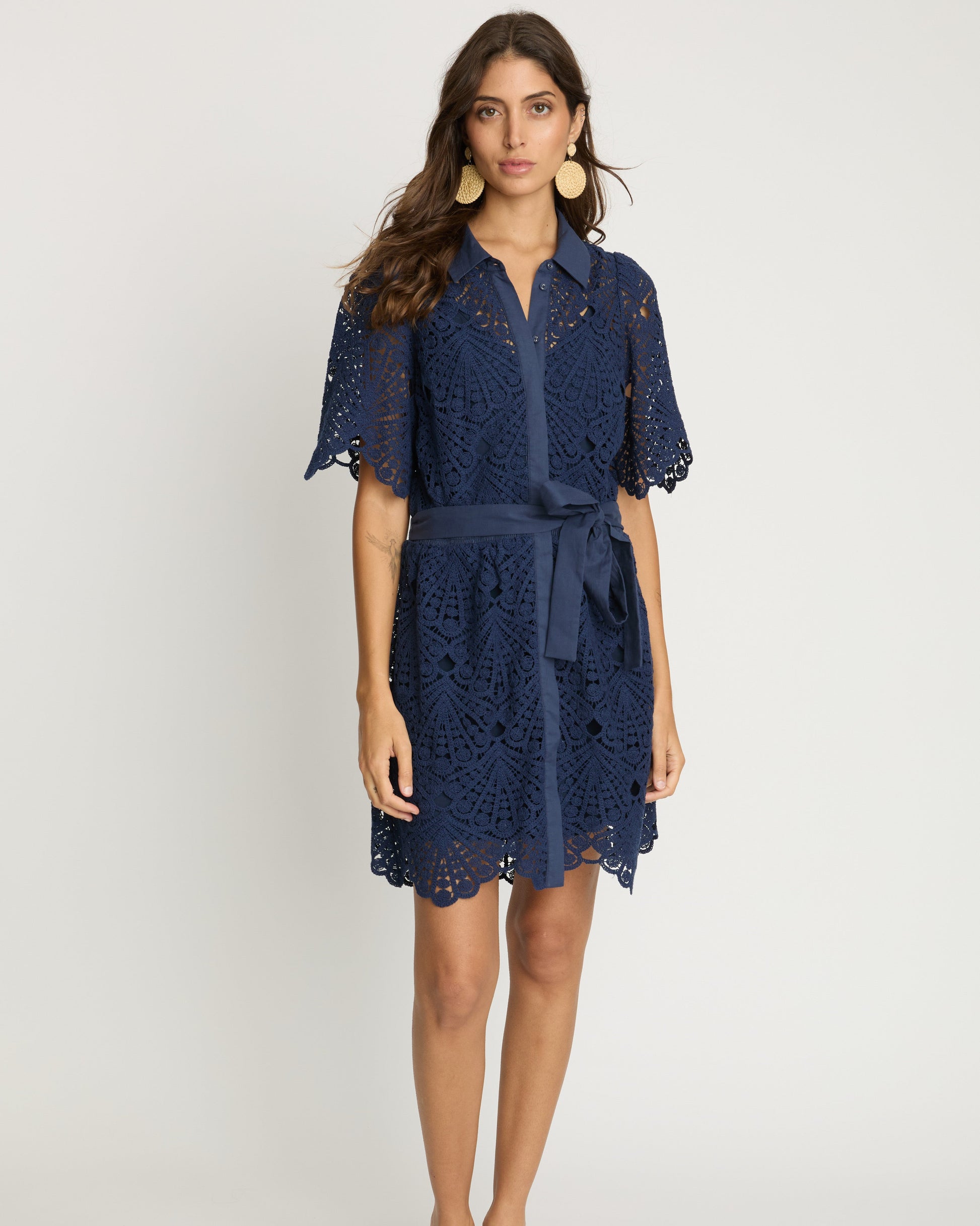 Caballero Eloise Dress in Navy Lace