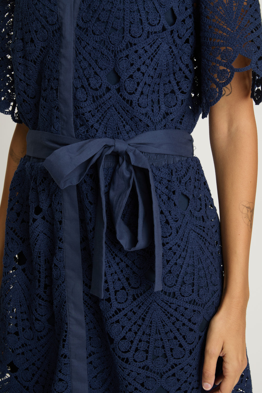 Caballero Eloise Dress in Navy Lace