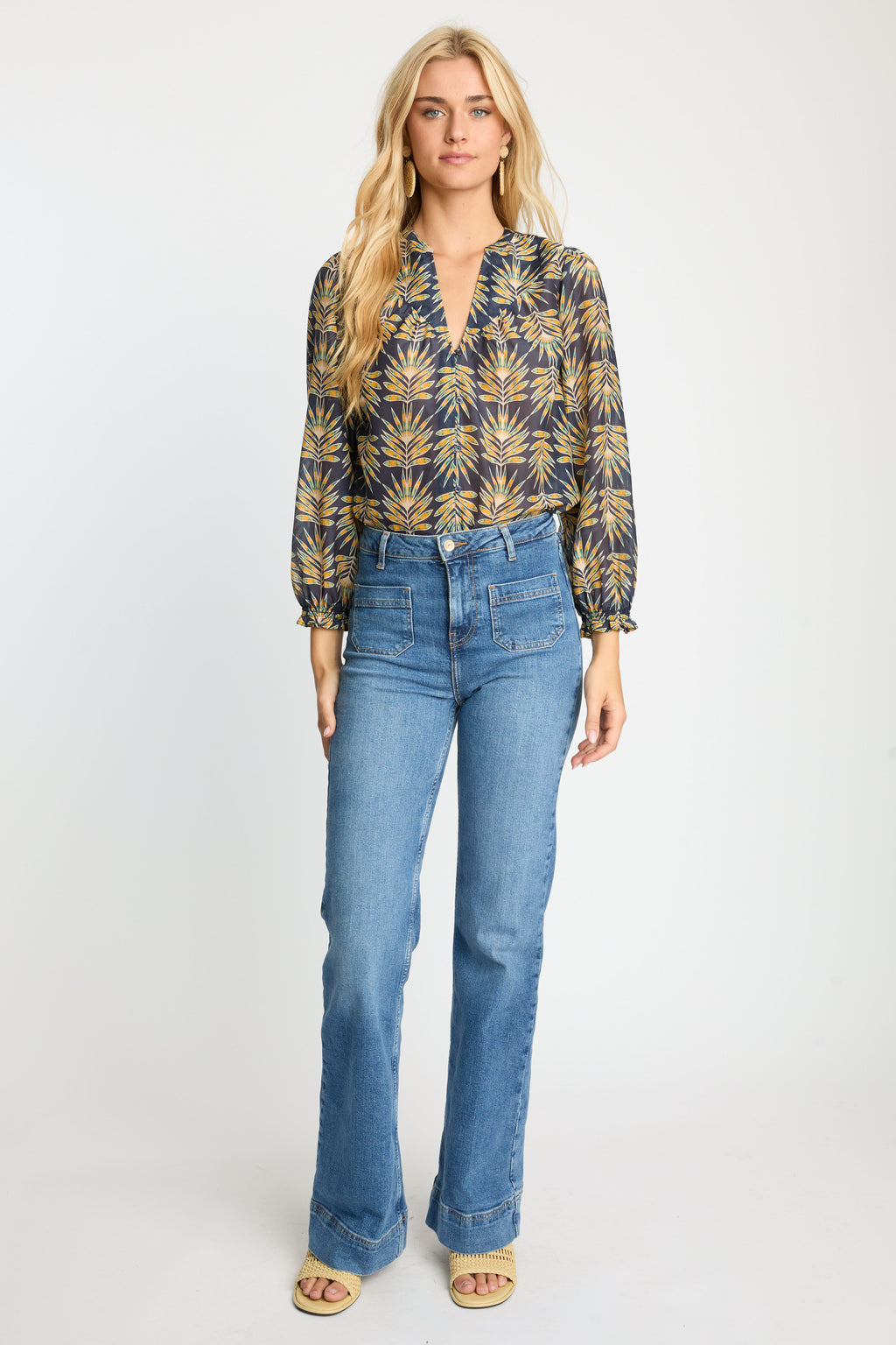 Caballero Sutton Top in Deco Plume
