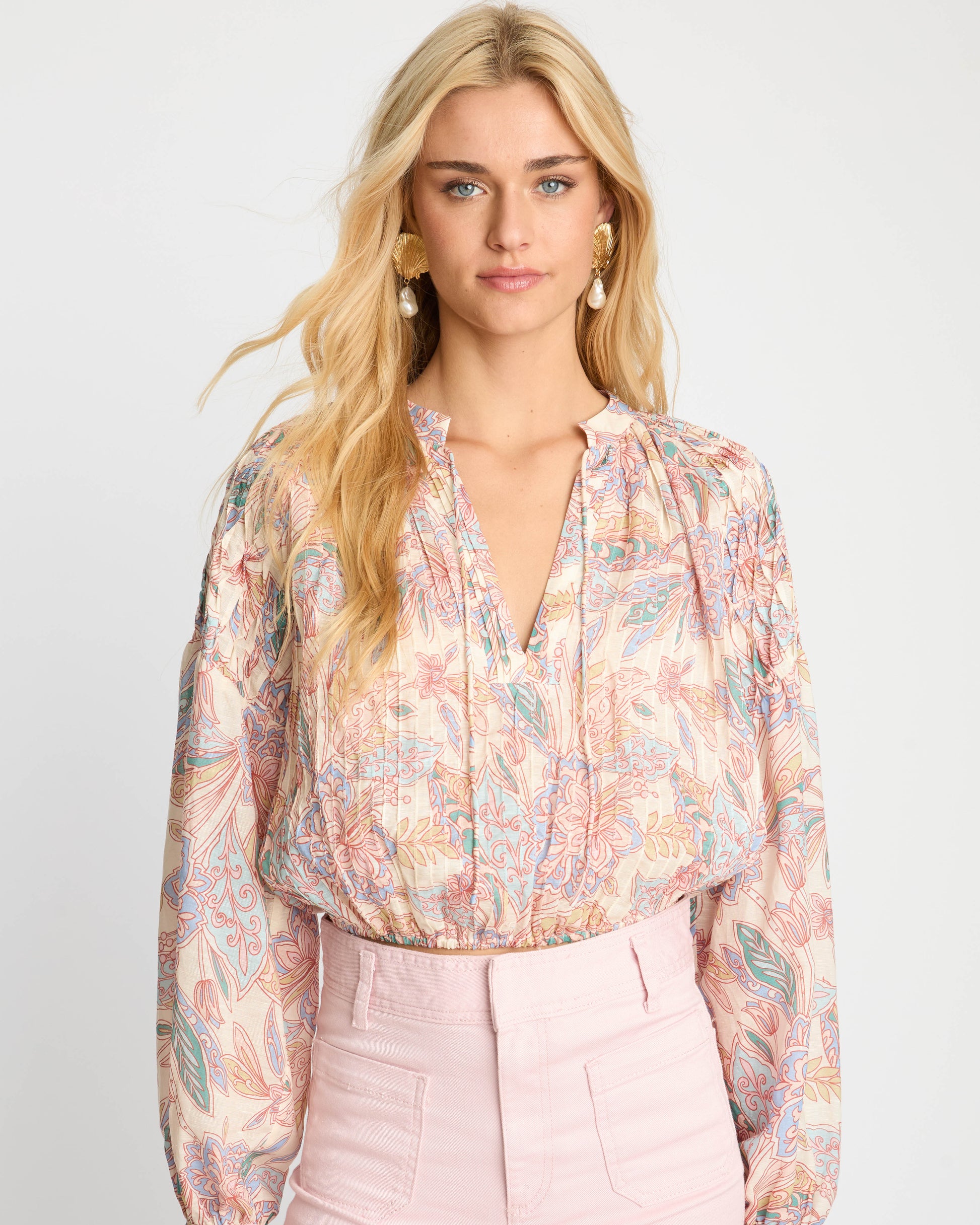 Caballero Dolly Top in Paisley Floral