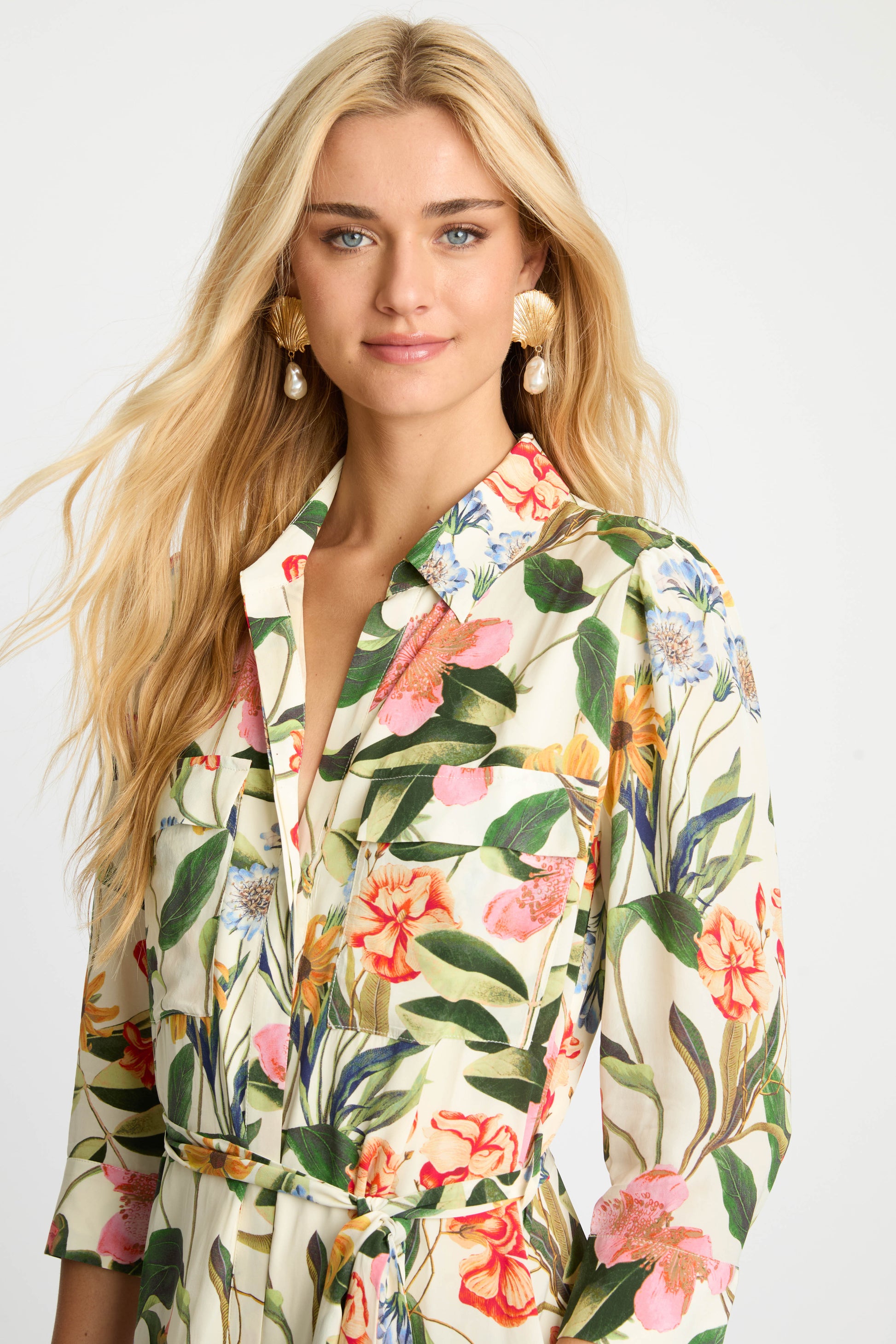 Caballero Azura Dress in Buttercream Floral