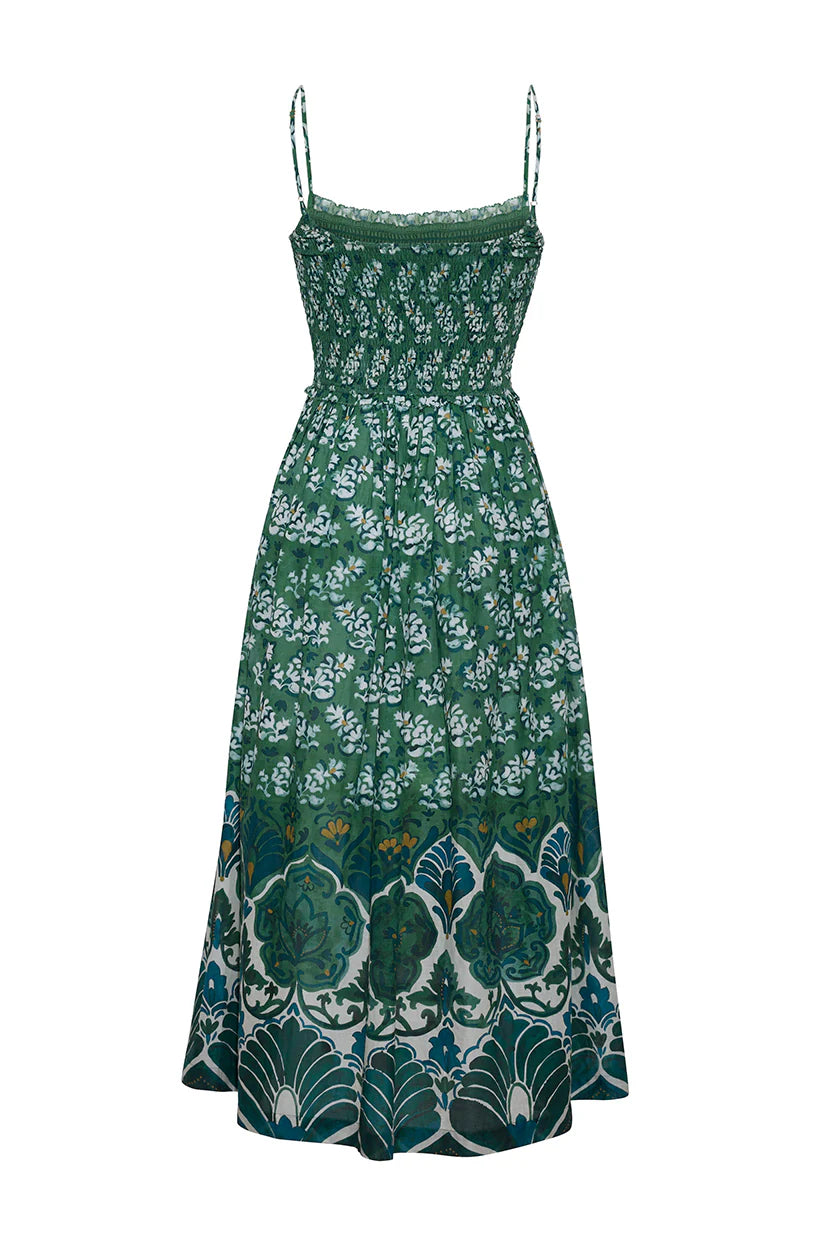 Cara Cara Carmen Dress in Samara Green