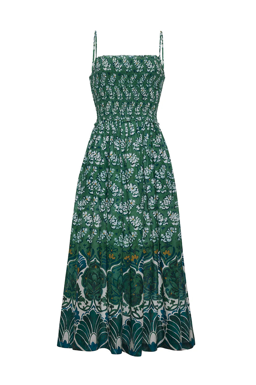 Cara Cara Carmen Dress in Samara Green